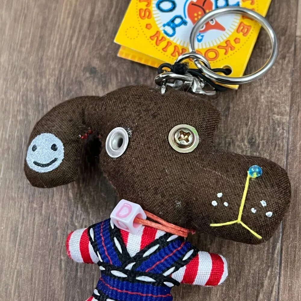 NEW Koonin Family Handmade Kamibashi Dog Keychain eclectic